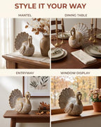 SHEHIM Thanksgiving Table Decor Turkey Decoration for Home Resin Figurine - Image 2