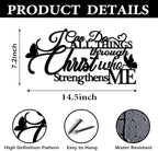 I Can Do All Things Through Christ Metal Wall Sign, 14.5x7.2 in - Image 3