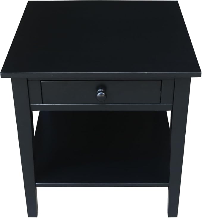 International Concepts Spencer Black Wood End Table - Image 10