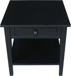International Concepts Spencer Black Wood End Table - Image 10