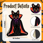 Black Cat Halloween Decor Sign, Gothic Decor, Table Desk Shelf Decor. - Image 2