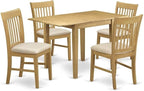 East West Furniture NDNO5-OAK-C 5 Piece Modern Dining Table Set Includes a by EastWestFurniture