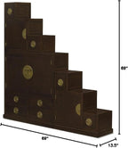 Dark Espresso Elmwood Ming Style Asian Step Tansu - Image 2