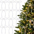 DIYDEC 18PCS Large Christmas Pearl Bow Ornament 7in Tree Topper Decor by DIYDEC