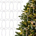 DIYDEC 18PCS Large Christmas Pearl Bow Ornament 7in Tree Topper Decor by DIYDEC