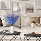 10Pcs Blue Jasmine Flowers 29.5" Artificial Pussy Willow Branches for Vase - Image 6