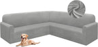 HDCAXKJ Corner Sectional Couch Covers Velvet Stretch L Shape Sofa Cover Soft by HDCAXKJ