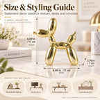 Balloon Dog Sculpture Modern Home Decor Collectible Figurines Funky Statues for Bedroom Trendy Animal Decor for Coffee Table Living Room Decor Art Resin Decor Office Standing Desk Decor - Image 3