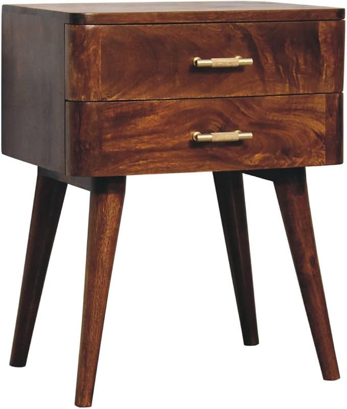 Scandinavian Design Chestnut T-Bar Nightstand - Image 4