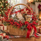 10Pcs Red 29.5" Artificial Jasmine Flowers for Christmas DIY Wreath Decor - Image 5