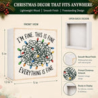 Christmas Decorations I'm Fine This Is Fine Funny Christmas Lights Sign - Image 4
