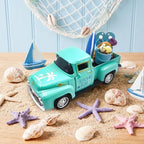 Beach Decor Metal Truck with Mini Fake Beach Buckets Surfboards Flip Flops - Image 5