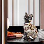 Black Cat Statue Home Decor Accent Boho Cat Figurines and Sculptures for Living Room Bedroom Shelf Office Table, Cats Art Decoration Vintage Matt Animals Gift for Cats Lovers, Woman Mom - Image 6