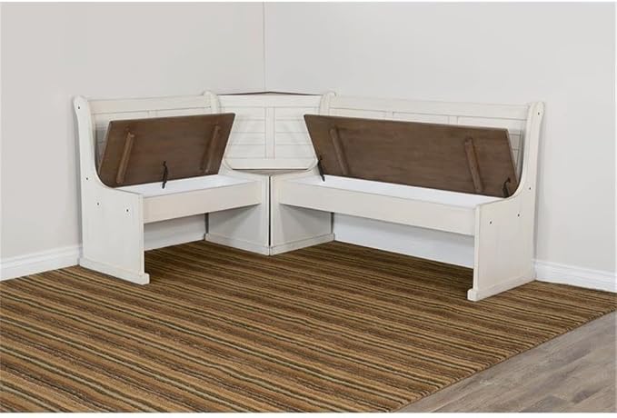 Pemberly Row Dining Set Wood, Rectangular in Off White - Image 3