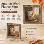 Cute Reading Ghost Wood Plaque Sign, Halloween Farmhouse Shelf Decor 37 - Image 2