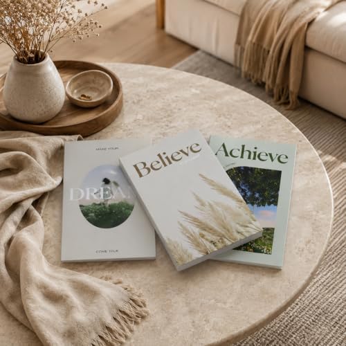 3 PCS Faux Decorative Books for Home Decor-Coffee Table Books Decor-Aesthetic Fake/Faux Books for Decoration,libros Decoration for Coffee Table, Shelf Accessories (Believe Achieve Dream) - Image 2