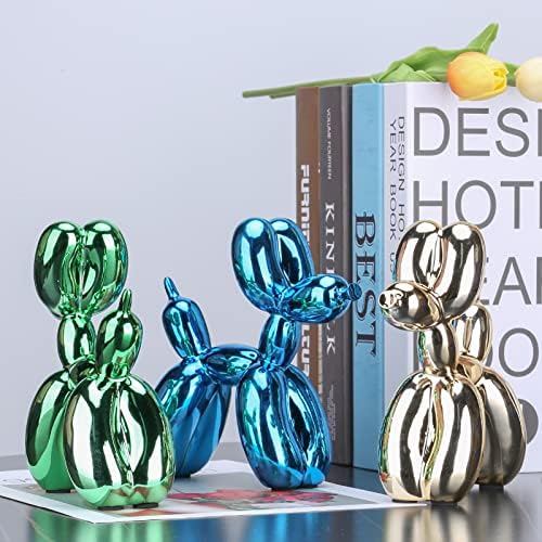 Blue Balloon Dog Decor,Balloon Animal Decor,Shelf Decor Preppy Room Decor,Cute Statue Home Decor, Bedroom Modern Sculpture Desk Decor,Office Gold Decorations Small Figurines - Image 5