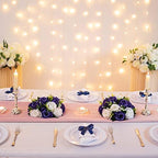BLOSMON Flower Balls Table Centerpieces: 6 Pcs Fake Flowers Navy Blue White Wedding Kissing Rose Balls Decor - Artificial Floral Arrangements Flower Bouquet of Roses Home Party Table DIY Decorations - Image 2