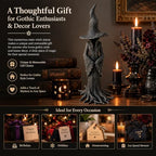 Witch Figurines and Statues, Resin Gothic Collectible Figurines, 11.8 Inch Mystic Witch Statue, Retro Modern Home Décor Accents for Desktop Tabletop Bookshelf Decor - Image 3