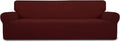 Easy-Going Stretch 4 Seater Oversized Sofa Couch Cover Wine | 1-Piece Extra by Easy-Going