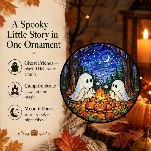 Halloween Decor, Halloween Ornaments Ghost Campfire Ornament - Image 3