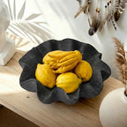 Scalloped Decorative Bowl Home Decor, 12.6" Shell Ruffle Fruit Bowl - Image 6
