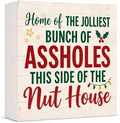 Christmas Decorations Home of the Jolliest Wood Box Sign by GUDIO
