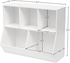 HOOBRO Kids Bookshelf, Bookcase Footboard, Toy Storage Cubby, Children's Toy - Image 3
