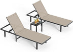 Pool Lounge Chairs Set of 3，Outdoor Lounge Chairs - Image 8