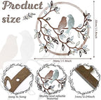 Ferraycle Metal Wall Art Bird Branches Hanging Ornament, Fresh Color - Image 2