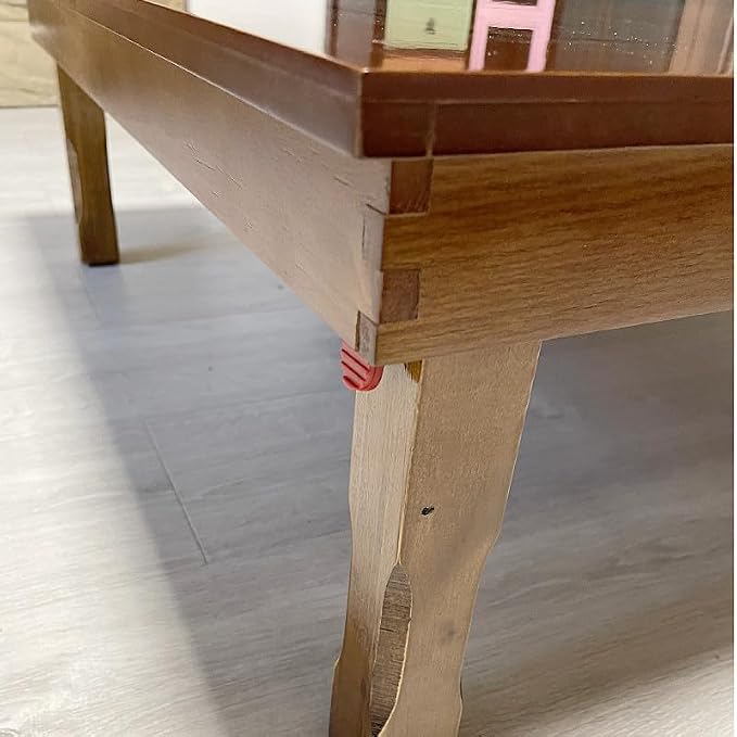 Rectangle 90X75cm Korean Coffee Table Folding Leg Asian Antique Style Living - Image 9