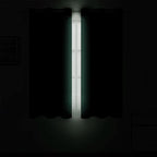 Blackout Curtains 66 x 54 Inch Long Dark Green Curtains Set of 2 Panels Room - Image 3