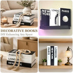 Faux Decorative Books Set of 3 with Wood Bead Tassel - Image 6