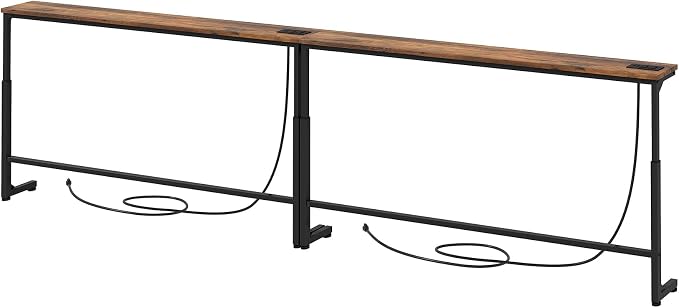 Kitstorack 94.5" Extra Long Behind Couch Table, Adjustable Height Narrow by Kitstorack