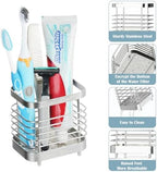 Toothbrush Holder for Bathroom, Stainless Steel Electric Toothpaste Holder - Image 3