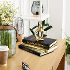 Feifeiya 6 Pcs Gold and Black Color Decorative Book & Thinker Statue Set - Image 6