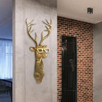Joogour Head Wall Mount Decor,Resin Animal Sculptures，Art Deco Wall Hanging Decoration for Living Room Bedroom Officeroom Gift (Deer) - Image 4