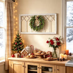 Sintosin Rustic Window Frame Wall Decor 19 X 39 Inches, Distressed White - Image 5