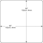 Dulles Glass 60 inch Square Glass Table Top - Image 3