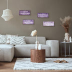 4 Pieces Bible Verses Wall Decor Purple Bathroom Decor Christian Signs Religious Art for Home Motivational Prayer Wall Art for Living Room Office Bedroom Bathroom(Purple,10x4") - Image 5