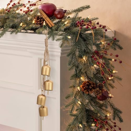 Gold Christmas Bells for Decorations: Vintage Bells Metal Decorative Bells - Image 3