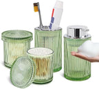 4pcs Green Glass Bathroom Accessories Set by TonxusBathroomAccessories