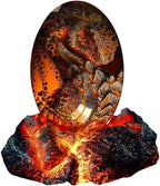 ACOCOFE Dragons Egg, Crystal Lave Dragon Egg with Luminous Base, Handmade Resin Sculpture - Gift for Christmas, Birthdays, Graduation, Holidays, Back to School (Red with Base) by ACOCOFE