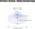 10 Pack Glass Table Suction Cups - 30mm Rubber Suckers - Image 4