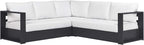 Modway Tahoe Aluminum 3-Piece Outdoor Patio Furniture Gray White, Modular - Image 4
