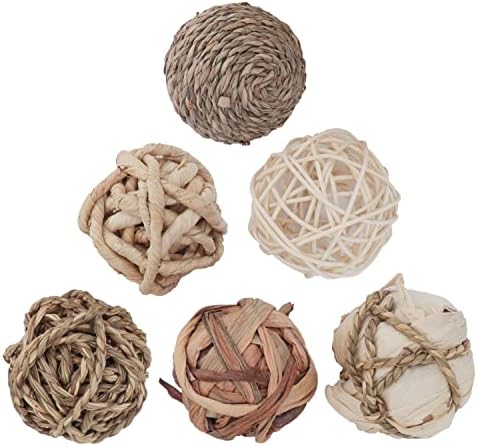Kesywale Set of 6 Decorative Balls for Centerpiece Bowl Fillers, 2.8 inch Assorted Rattan Wicker Balls Spheres Orbs, Vase Fillers, Home Table Decor - Image 2