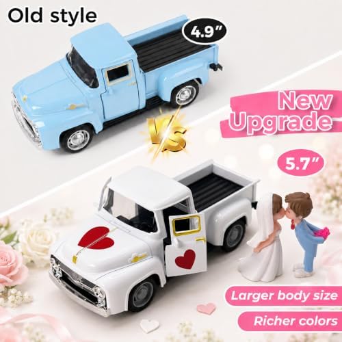 Engagement Gifts for Couples, Bride and Groom Metal Wedding Truck Decor - Image 4