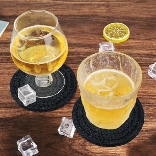 Woven Drink Coasters with Holder, Coasters for Drinks Set of 10 - Image 5