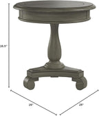 Roundhill Furniture Rene Contemporary Wood Pedestal Side Table - Image 2