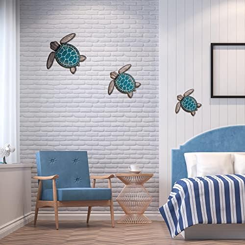 Bucherry 3 Sizes Wooden Sea Turtle Wall Decor Turtle Wall Art,Wood Color - Image 6